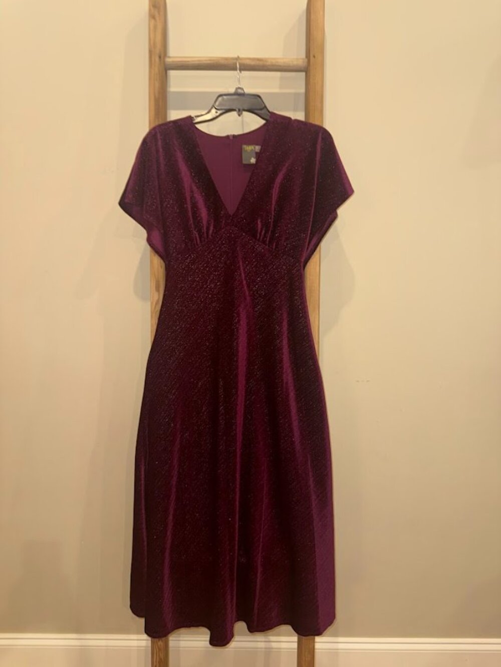 Taylor Burgundy Wine Shimmer Dress size 4